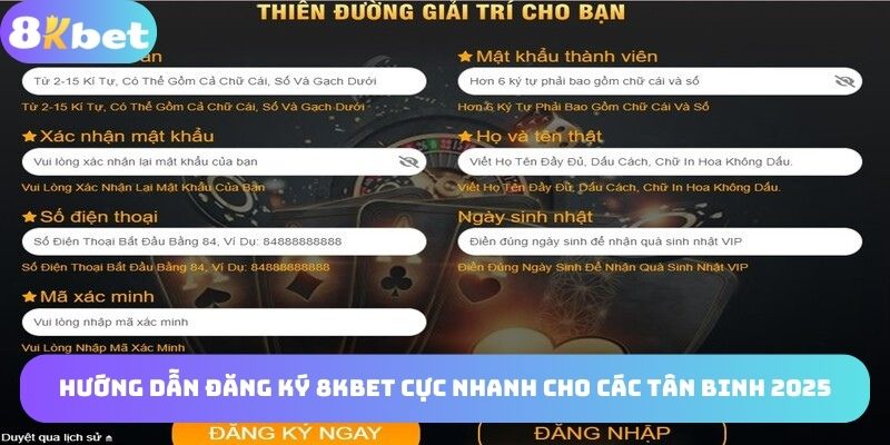 Hướng dẫn đăng ký 8kbet